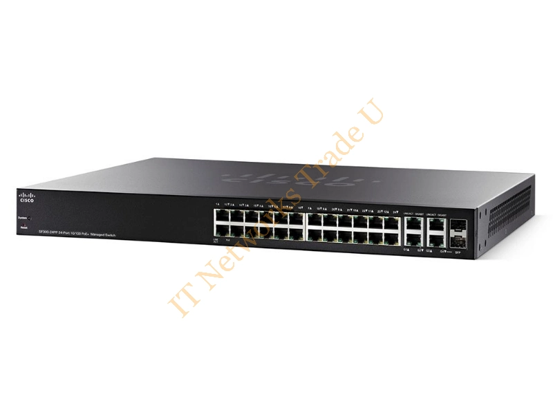 SF350-24P-K9-EU - Cisco SF350-24P Managed L2/L3 Fast Ethernet (10/100) Power over Ethernet (PoE) Black Network Switch