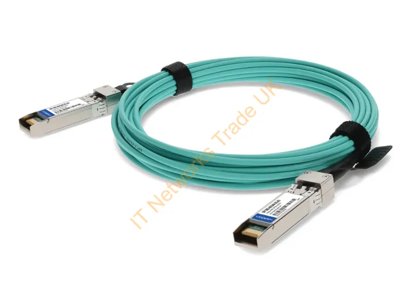 SFP-28G-AOC4M-DE-AO - Addon Networks Sfp-28G-Aoc4M-De-Ao Infiniband/Fibre Optic Cable 157.5" (4 M) Sfp28 Aoc Aqua Color, Stainless Steel