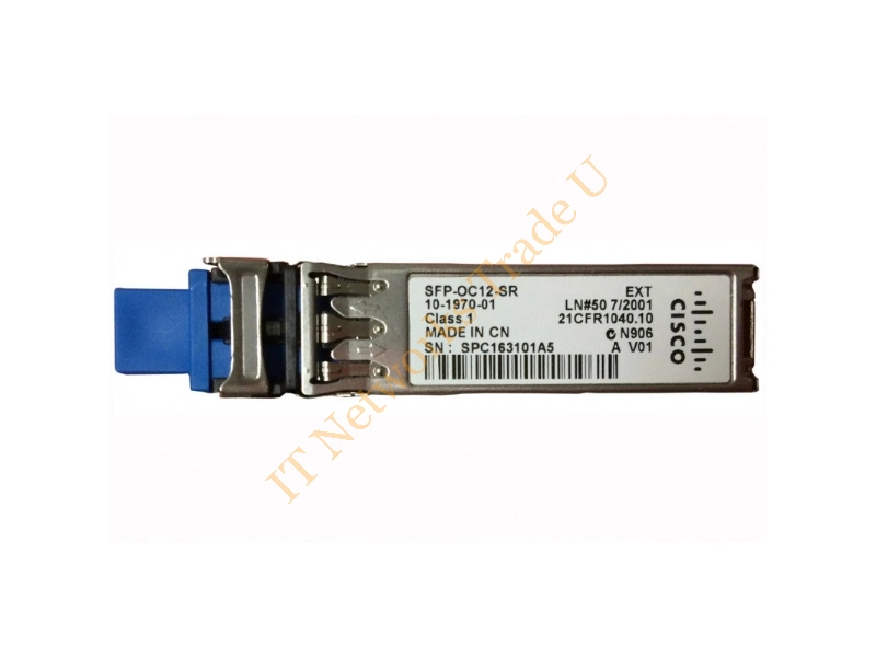 SFP-OC12-SR= Cisco Single-mode 622Mbps Fiber 2km 1310nm Duplex LC Connector SFP Transceiver Module