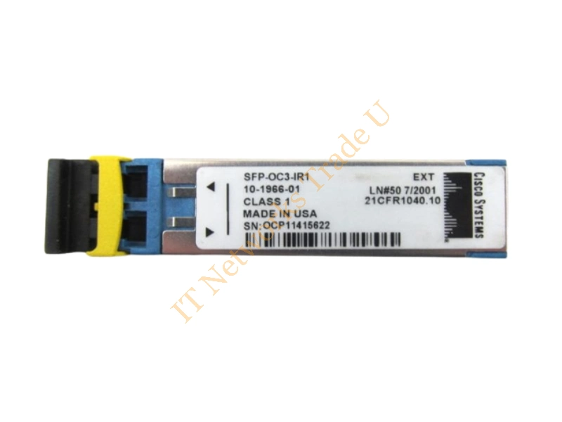 SFP-OC3IR1 Cisco Single-Mode 155Mbps OC-3/STM-1 IR-1 Fibre 15km 1310nm Duplex LC Connector SFP Transceiver Module