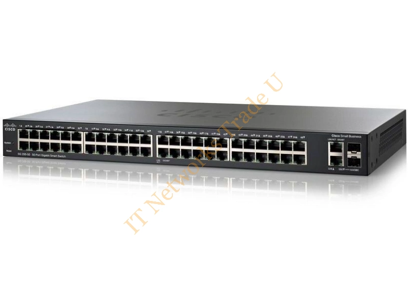 SG200-50FP-UK - Cisco Small Business SG200-50FP L2 Gigabit Ethernet (10/100/1000) Power over Ethernet (PoE) Black Network Switch