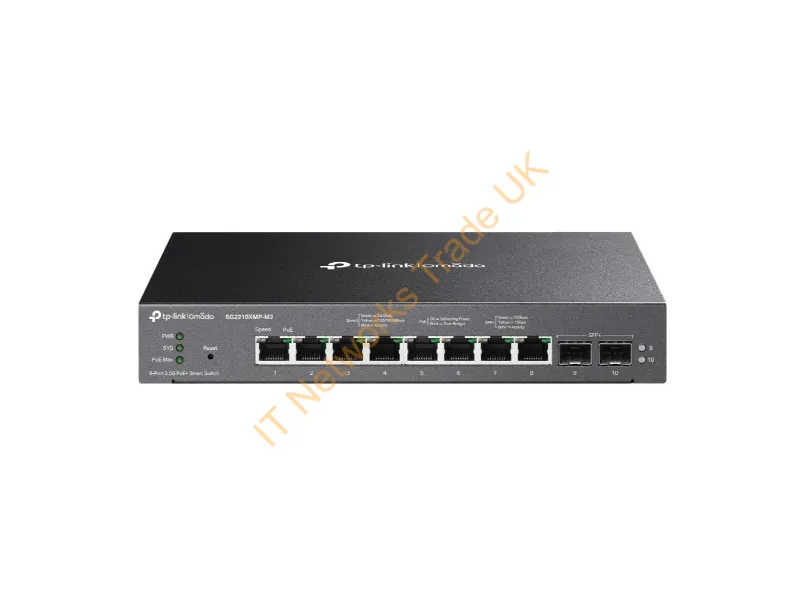 SG2210XMP-M2 - Tp-Link Omada Sg2210Xmp-M2 Network Switch Managed L2/L2+ 2.5G Ethernet (100/1000/2500) Power Over Ethernet (Poe) Desktop/Wall-Mounting Black