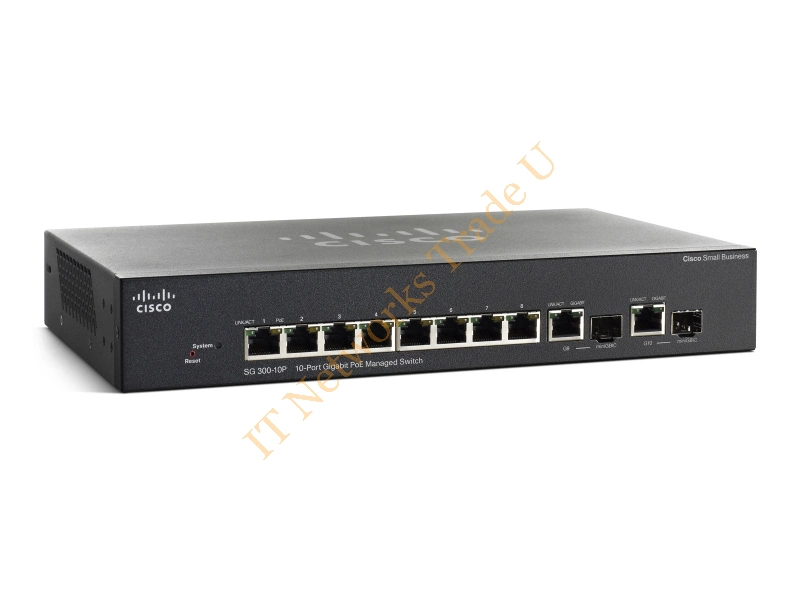 SG300-10PP-K9-UK - Cisco Small Business SG300-10PP Managed network switch L3 Gigabit Ethernet (10/100/1000) Power over Ethernet (PoE) Black