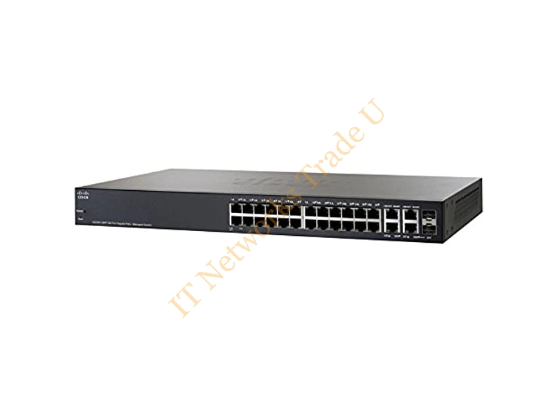 SG300-28PP-K9-NA Cisco 28-Port 10/100/1000 Layer-3 Managed Gigabit Ethernet Rackmountable Network Switch
