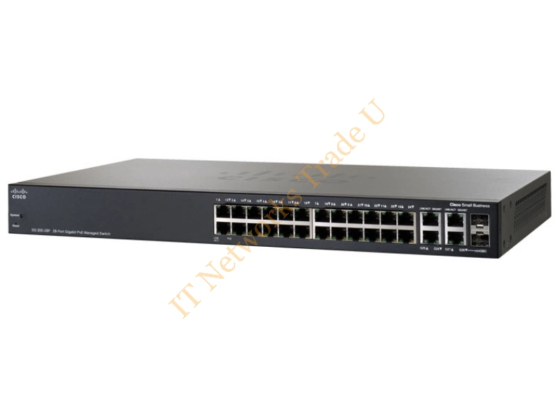 SG300-28PP-K9-UK - Cisco Small Business SG300-28PP Managed network switch L3 Gigabit Ethernet (10/100/1000) Power over Ethernet (PoE) Black