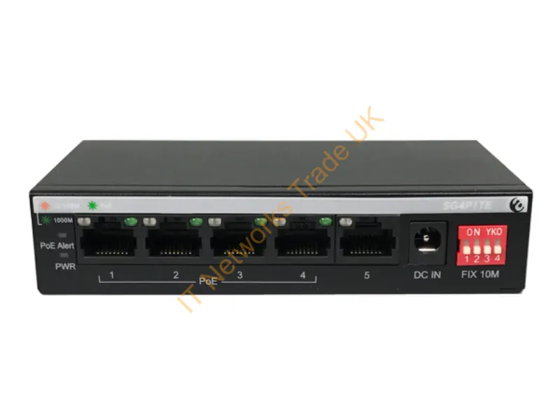 SG4P1TE - Amer Networks Sg4P1Te Network Switch Unmanaged Gigabit Ethernet (10/100/1000) Power Over Ethernet (Poe) Black