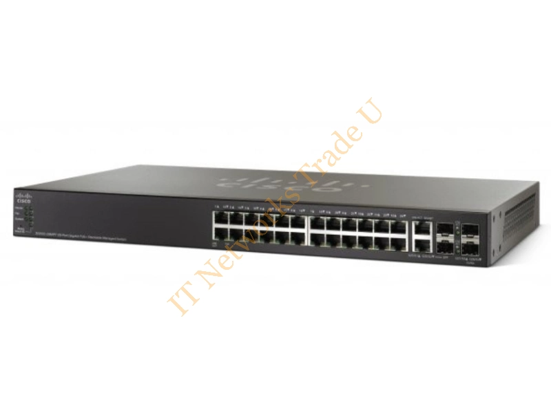 SG500-28MPP-K9-G5 - Cisco SG500-28MPP Managed network switch L2 Gigabit Ethernet (10/100/1000) Power over Ethernet (PoE) 1U Black