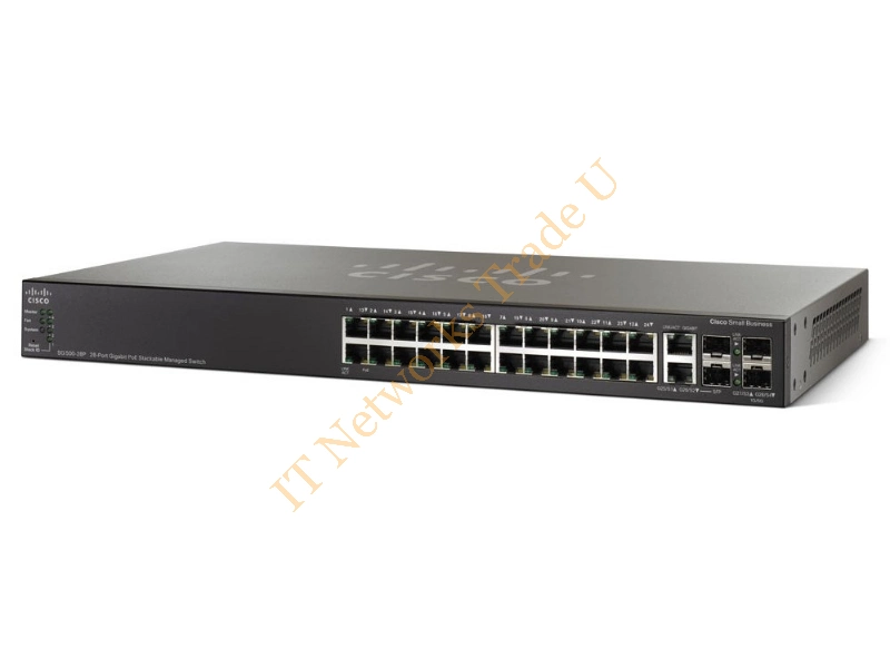 SG500-28P-K9-G5 - Cisco Small Business SG500-28P Managed network switch L3 Gigabit Ethernet (10/100/1000) Power over Ethernet (PoE) 1U Black