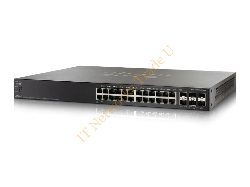 SG500X-24-K9-G5 - Cisco Small Business 500X Series Switch 24-Ports + 4 SFP+ uplink ports Gigabit Layer 3 Managed Stackable Network Switch