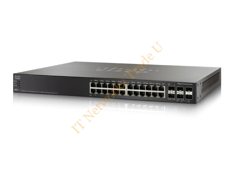 SG500X-24P-K9-G5 - Cisco Small Business 500X Series Switch 24-Ports + 4 SFP+ uplink ports Gigabit Power over Ethernet Layer 3 Managed Stackable Network Switch