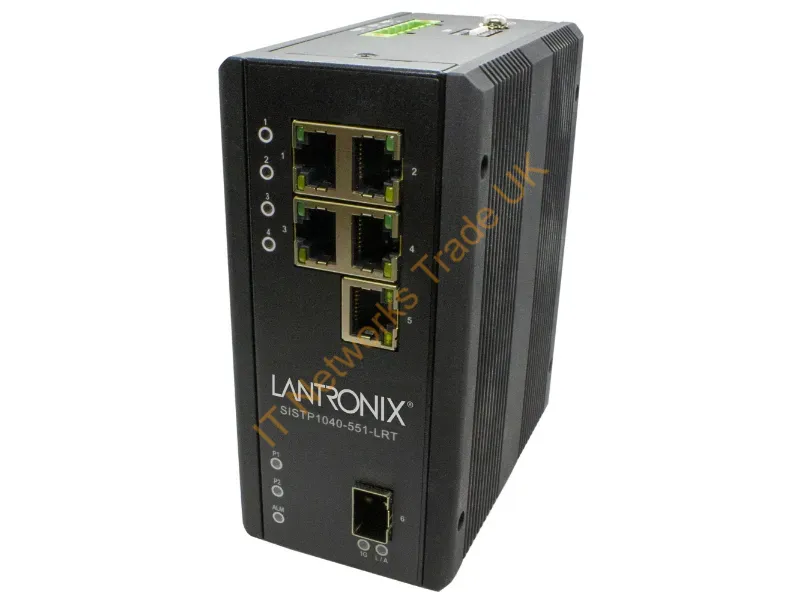 SISTP1040-551-LRT - Transition Networks Hardened Unmanaged Switch, 4-Port Ge Poe++, (1) 10/100/1000Bast-T, 1 100/1000 Sfp, 360W Poe, 54Vdc, -40 75C