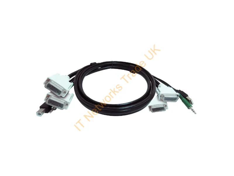 SKVMCBL-2DVI-10TAA - Black Box Skvmcbl-2Dvi-10Taa Kvm Cable Black, White 119.7" (3.04 M)