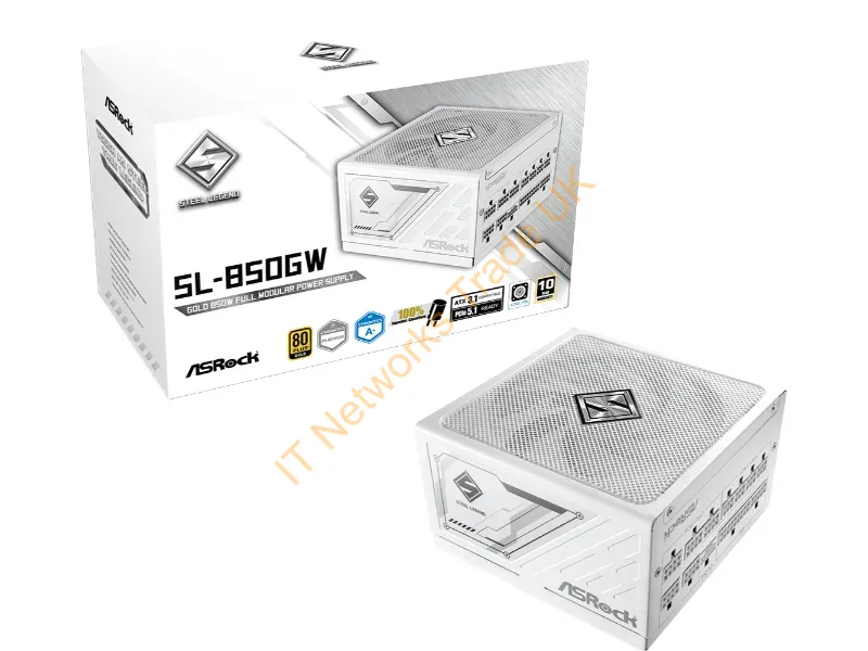 SL-850GW - Asrock Sl-850Gw Steel Legend Power Supply Unit 850 W 20+4 Pin Atx Atx White