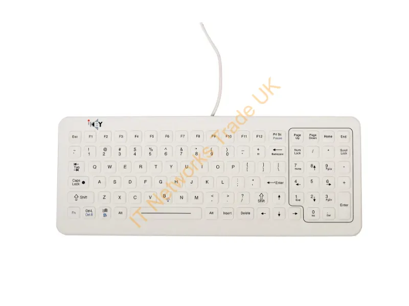 SLK-101-FL-GRAY-USB - Ikey Slk-101-Fl Keyboard Universal Usb Qwerty English White