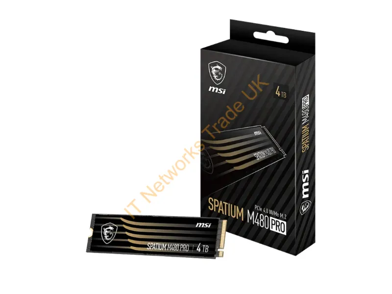 SM480PN4TB - Msi Spatium M480 Pro Pcie 4.0 Nvme M.2 4Tb Internal Solid State Drive Pci Express 4.0 3D Nand