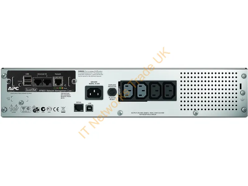 SMT750RMI2UNC - Apc Smart-Ups 750Va Uninterruptible Power Supply (Ups) Line-Interactive 0.75 Kva 500 W 4 Ac Outlet(S)