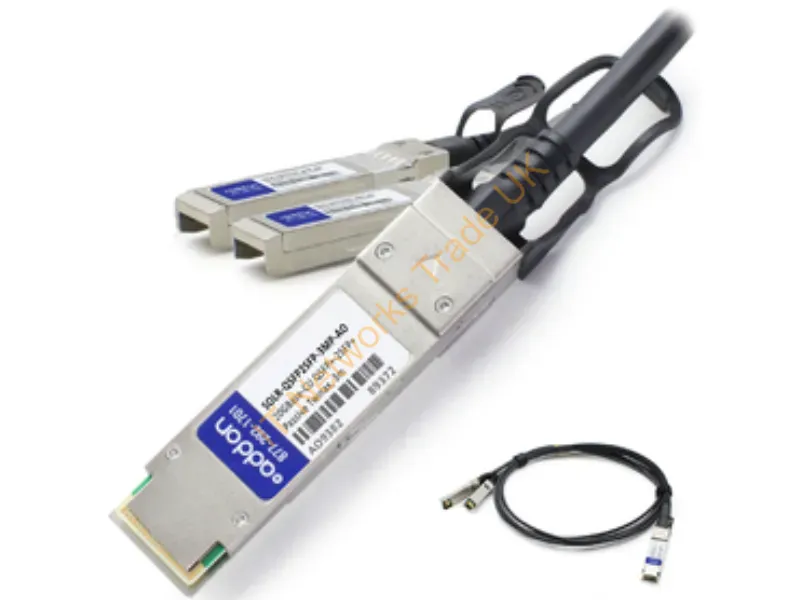 SOLR-QSFP2SFP-3MP-AO - Addon Networks Solr-Qsfp2Sfp-3Mp-Ao Infiniband/Fibre Optic Cable 118.1" (3 M) Qsfp+ 2Xsfp+ Black, Gray