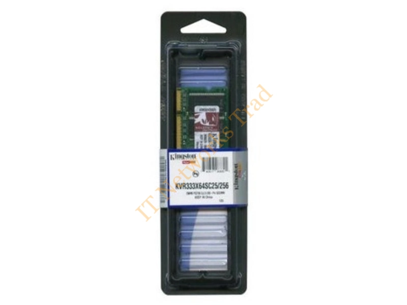 SOT32X64D333SC25 Kingston 256MB DDR-333MHz PC2700 non-ECC Unbuffered CL2.5 200-Pin SoDimm Memory Module Laptop Memory