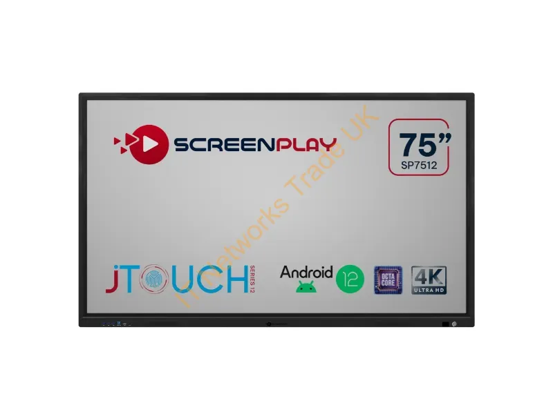 SP7512 - Screenplay Interactive Display Interactive Whiteboard 75" 3840 X 2160 Pixels Touchscreen Black Hdmi