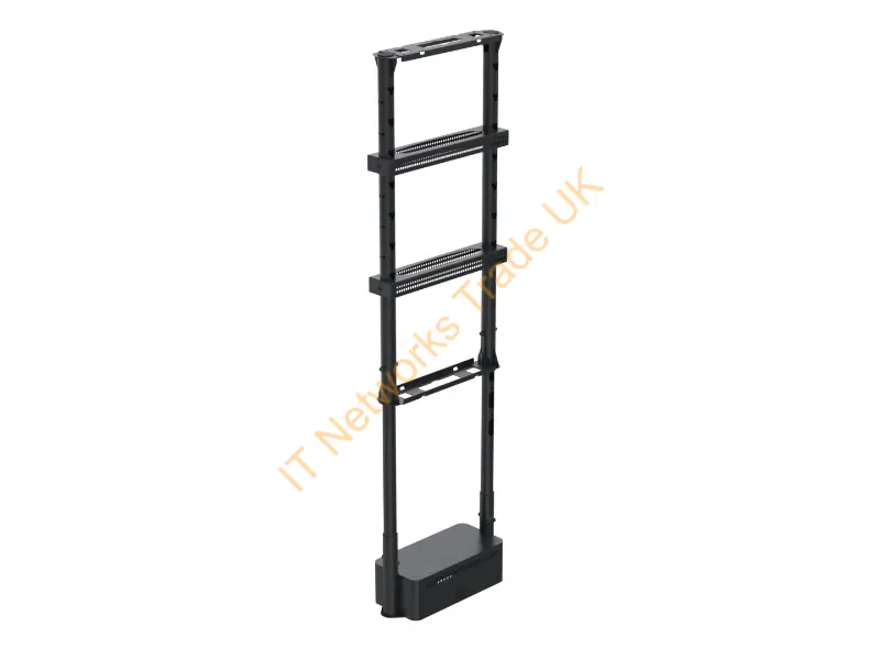 SPDS41011-02 - Ergonomic Solutions SpacePole Digital Signage Dual-sided, height adjustable window mount for portrait screens up to 75" (up to VESA 400x600)