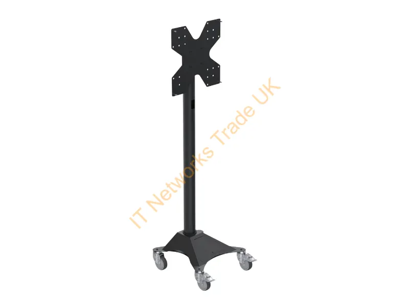 SPM148-02 - Ergonomic Solutions SpacePole Digital Signage Mobile signage cart for screens up to 75" (max VESA 400)