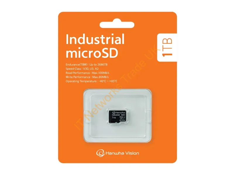 SPP-E10T - Hanwha Microsd Industrial Memory Card, 1Tb,Wide