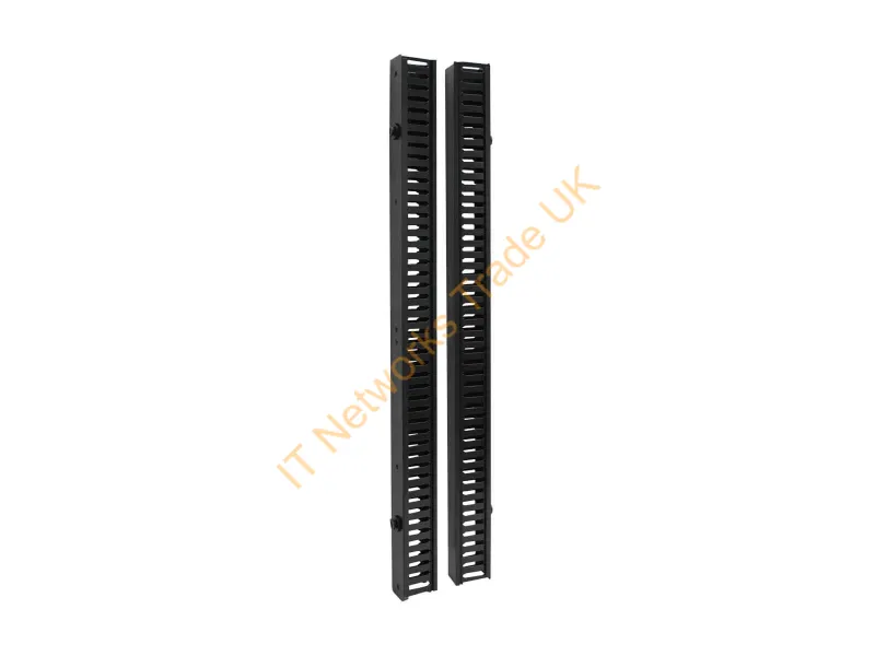 Tripp Lite SmartRack 1.83 m (6-ft.) Vertical Cable Manager Double Finger Duct with Cover & Toolless Mounting Accessory