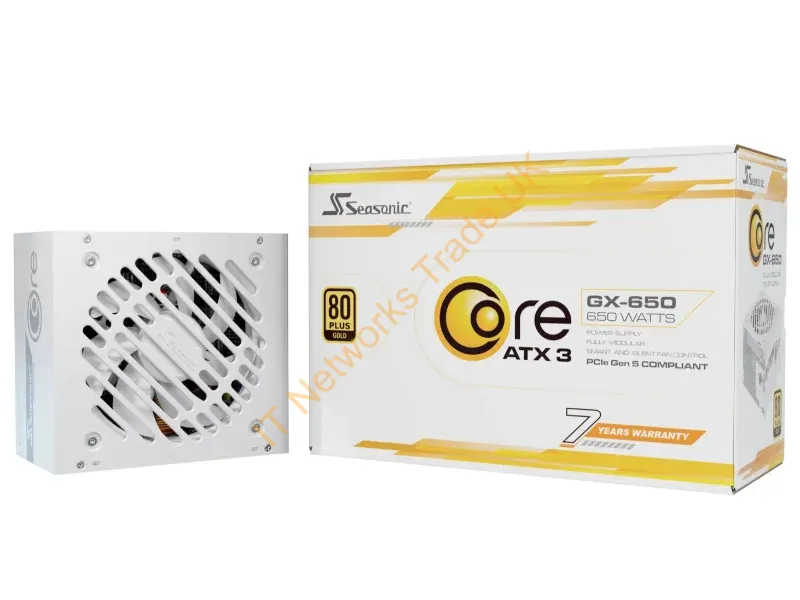 SRP-CGX651-A5A32SF-W - Power SupplySeasonic Core-GX-650 650W Gold modular White