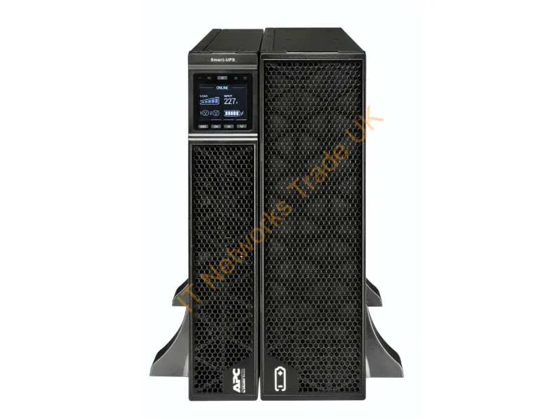 SRTG10KXLI - APC Smart-UPS On-Line, 10kVA/10kW, Rack/Tower, 230V, 2x IEC C13+1x IEC C19+Hard wire 3-wire (H+N+E) outlets, Network Card, W/O rail kit