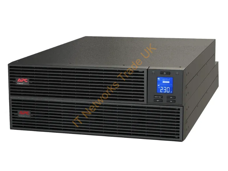 SRV10KRI - APC Easy UPS On-Line, 10kVA/10kW, Rackmount 4U, 230V, Hard wire 3-wire(1P+N+E) outlet, Intelligent Card Slot, LCD, W/O rail kit