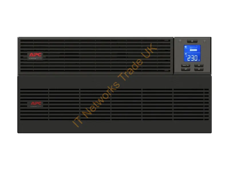 SRV10KRIL - APC Easy UPS On-Line, 10kVA/10kW, Rackmount 5U, 230V, Hard wire 3-wire(1P+N+E) outlet, Intelligent Card Slot, LCD, Extended Runtime, W/O rail kit