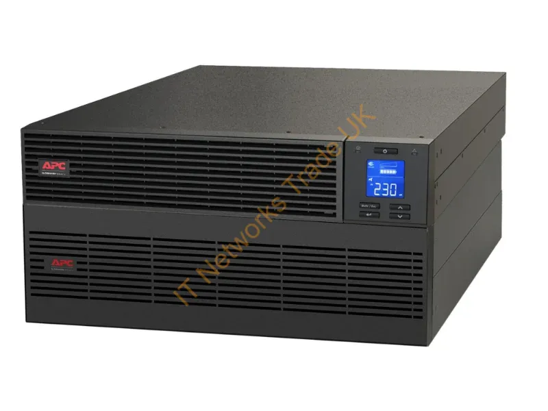 SRV6KRIL - APC Easy UPS On-Line, 6kVA/6kW, Rackmount 5U, 230V, Hard wire 3-wire(1P+N+E) outlet, Intelligent Card Slot, LCD, Extended Runtime, W/O rail kit