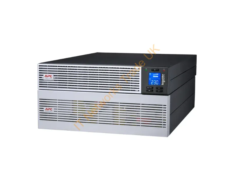 SRVL6KRILRK - APC Easy UPS On-Line, 6kVA/6kW, Lithium-ion, Rack/Tower 5U, 230V, 1 Hard wire (1P+N+E) outlet, Intelligent Card Slot, Extended runtime, W/ rail kit