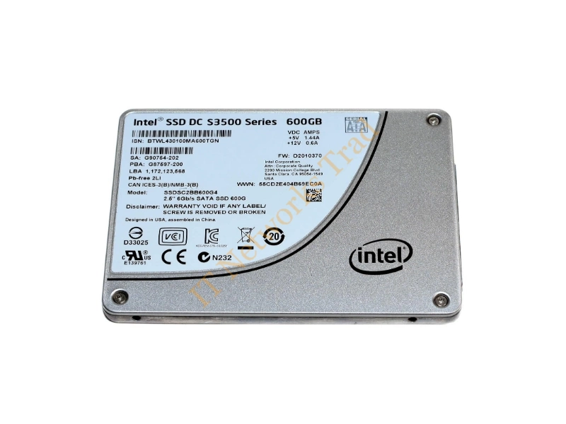 SSDSC2BB600G6 Intel DC S3510 Series 600GB Multi-Level Cell (MLC) SATA 6Gb/s 2.5-inch Solid State Drive SSD Storage
