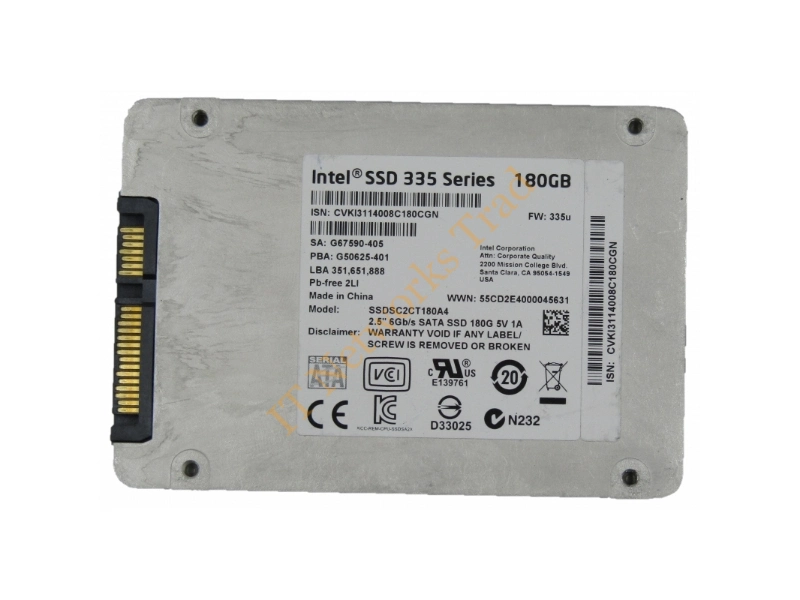 SSDSC2CT180A4 Intel 335 Series 180GB Multi-Level Cell (MLC) SATA 6Gb/s 2.5-inch Solid State Drive SSD Storage