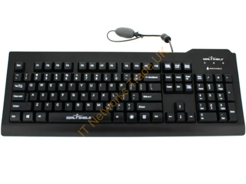 SSKSV207G - Seal Shield Silver Seal Keyboard Universal Usb Qwerty English Black