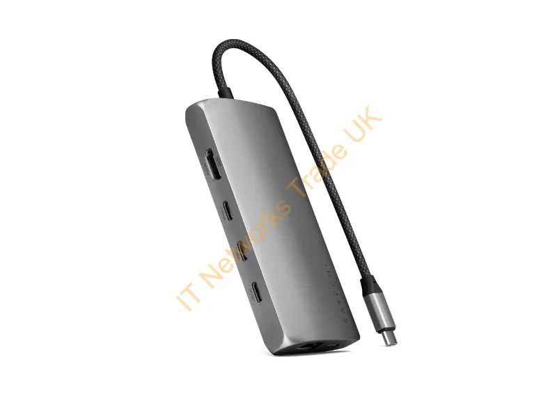 ST-P8KEM - Satechi ST-P8KEM laptop dock/port replicator Wired USB 3.2 Gen 1 (3.1 Gen 1) Type-C Grey