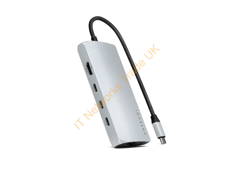 ST-P8KES - Satechi ST-P8KES laptop dock/port replicator Wired USB 3.2 Gen 1 (3.1 Gen 1) Type-C Silver