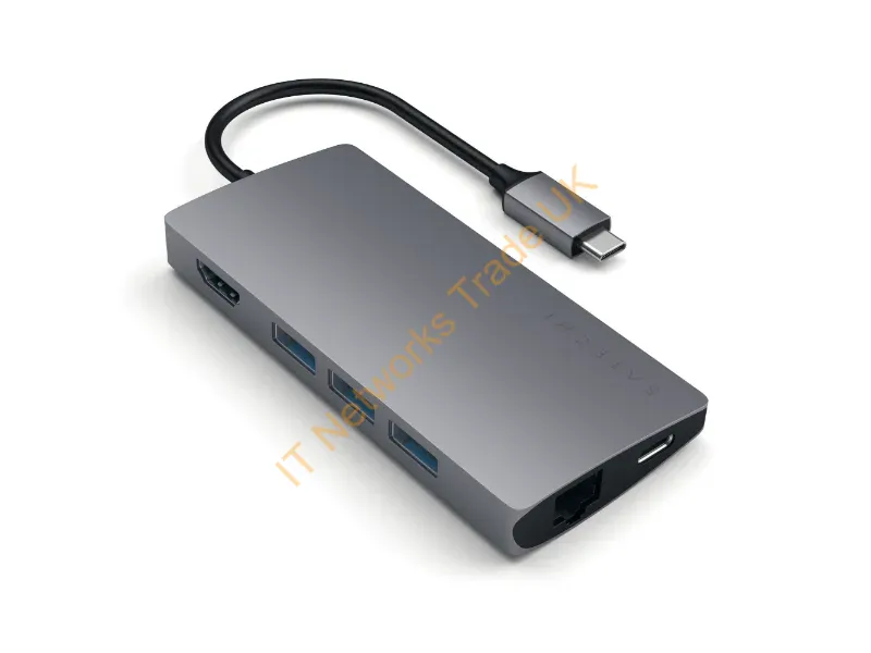 ST-TCMA2M - Satechi Multi-Port Adapter V2 Dock st. USB 3.2 Gen 1 (3.1 Gen 1) Type-C Grey
