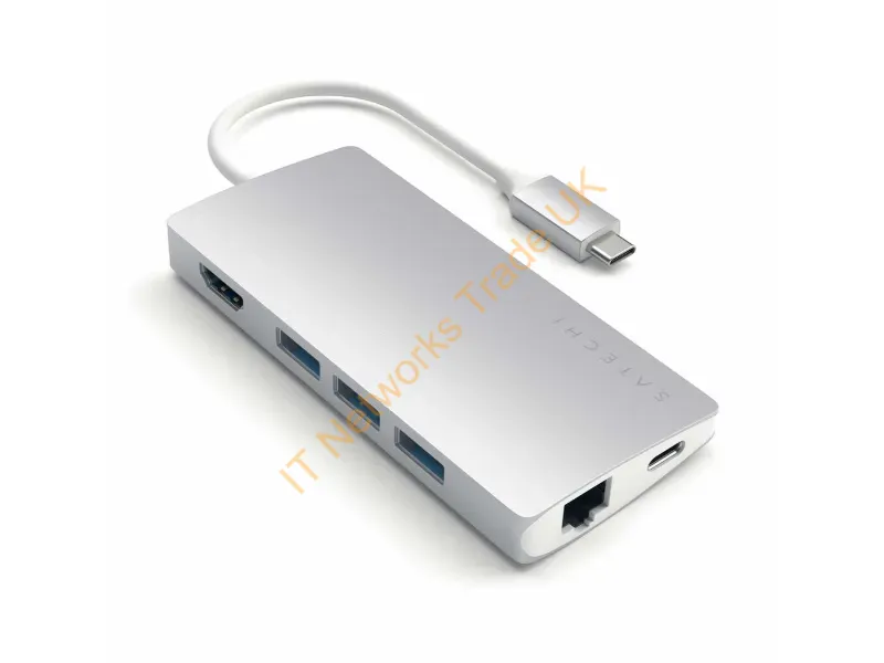 ST-TCMA2S - Satechi ST-TCMA2S laptop dock/port replicator USB 3.2 Gen 1 (3.1 Gen 1) Type-C Silver