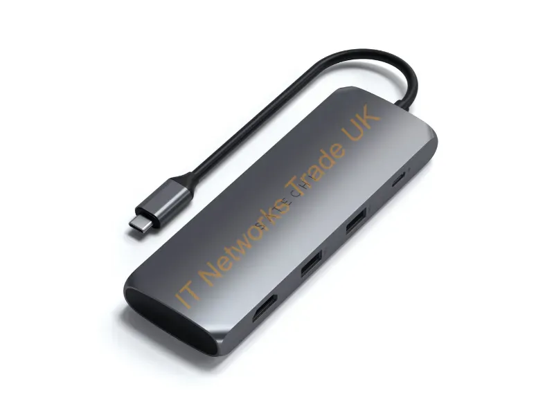 ST-UCHSEM - Satechi ST-UCHSEM laptop dock/port replicator Wired USB 3.2 Gen 2 (3.1 Gen 2) Type-A Grey