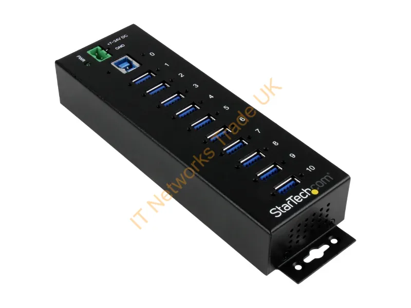 StarTech.com 10-Port Industrial USB 3.0 Hub ESD and Surge Protection Accessory
