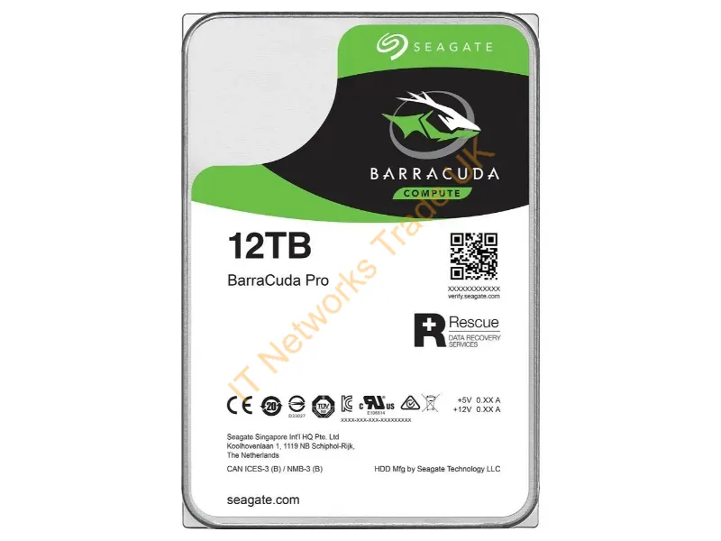 ST12000DM001 Seagate BarraCuda Pro ST12000DM001 12TB 7200RPM SATA 6.0 GB/s 256MB Server Hard Drive (3.5 inch) Internal HDD