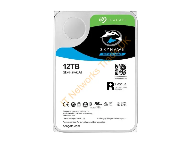 ST12000VE0008 Seagate SkyHawk AI ST12000VE0008 12TB SATA 6.0GB/s 256MB Server Hard Drive (3.5 inch) Internal HDD