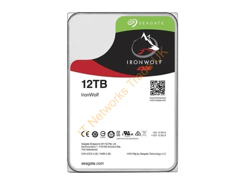 ST12000VN0008 Seagate IronWolf 12TB 7200RPM SATA 6Gb/s 3.5-inch Server Hard Drive Internal HDD