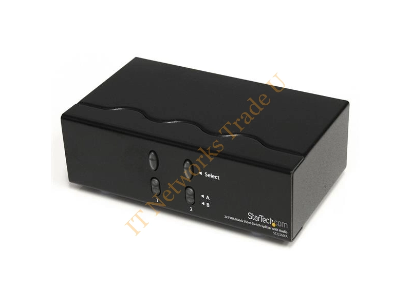 ST222MXA - StarTech.com 2x2 VGA Matrix Video Switch Splitter with Audio Monitor Accessory