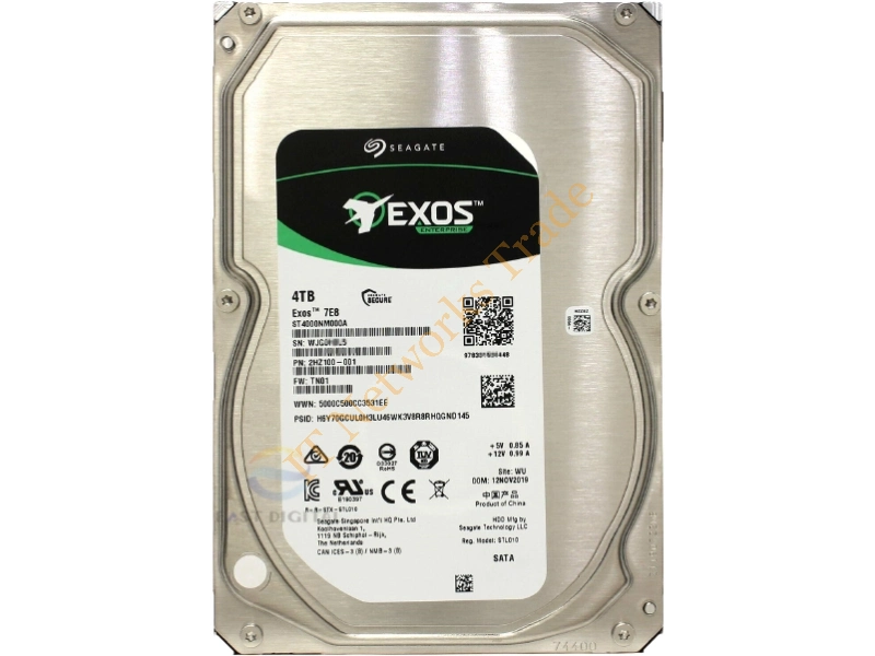 ST4000NM000A Seagate Exos 7E8 4TB 7200RPM SATA 6Gb/s 256MB Cache 512N 3.5-inch Desktop Hard Disk Drive Internal HDD