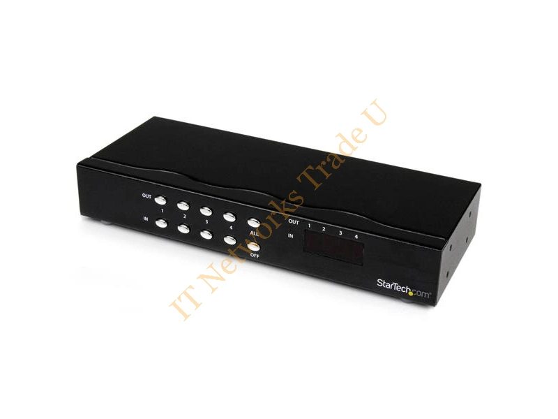 ST424MX - StarTech.com 4x4 VGA Matrix Video Switch Splitter with Audio Monitor Accessory