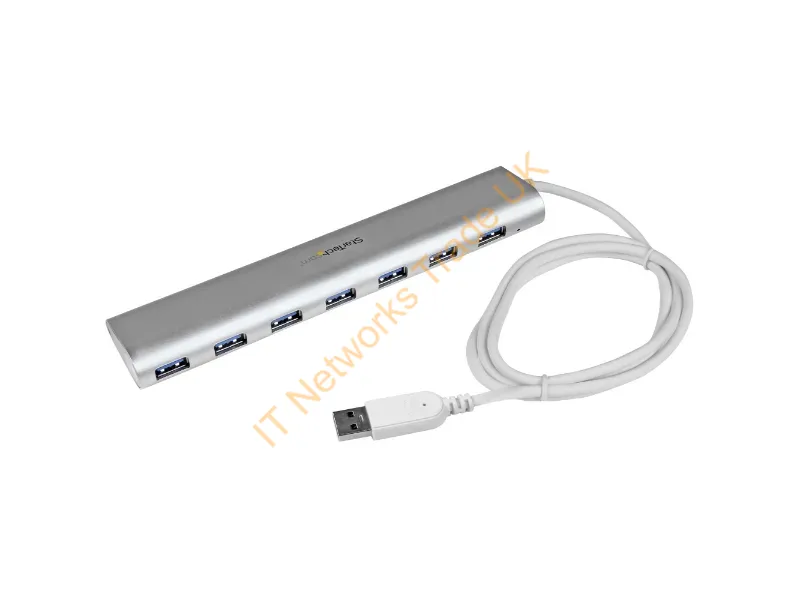 ST73007UA - Startech.Com St73007Ua Interface Hub Usb 3.2 Gen 1 (3.1 Gen 1) Type-A 5000 Mbit/S Silver, White