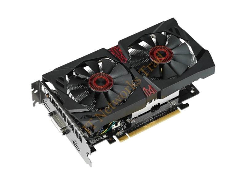 STRIX-GTX750TI-OC-2G ASUS nVidia GeForce GT 750 Ti Oc 2GB GDDR5 DisplayPort/ DVI/ HDMI Video Graphics Card